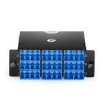 FHD 3 x MTP®-12 Cassette, 36 Fibers OS2 Single Mode, Type A, 3 x 12F MTP® to 18 x Shuttered LC Duplex (Blue), 0.35dB max Supplier in Dubai UAE