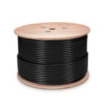 Cat6 Outdoor Direct Burial Cable, 1000ft (305m), UV Rated PVC and LDPE Double Jackets, 23AWG, 550MHz, Unshielded (UTP), Bulk Ethernet Cable, Black  Supplier in Dubai UAE