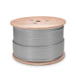 Cat6a Ethernet Bulk Cable, 1000ft, 23AWG Solid Pure Bare Copper Wire, 750MHz, Shielded (S/FTP), PVC CMR Gray Suppier in Dubai UAE