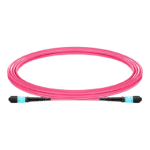 3m (10ft) MTP®-12 (Male) to MTP®-12 (Female) OM4 Multimode Elite Trunk Cable, 12 Fibers, Type B, Plenum (OFNP), Magenta Supplier in Dubai UAE
