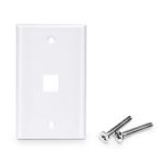 Ethernet Wall Plate - One Port Keystone Single Gang Wall Plate Supplier in Dubai UAE