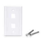 Ethernet Wall Plate - Two Ports Keystone Single Gang Wall Plate Supplier in Dubai UAE