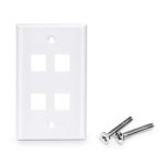 Ethernet Wall Plate - Four Ports Keystone Single Gang Wall Plate Supplier in Dubai UAE