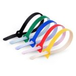 25pcs/Bag 10in.L x 0.5in.W T type Reusable Cable Ties-Colorful Supplier in Dubai UAE