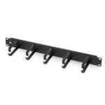 1U Horizontal Cable Manager with 5 D-rings, Steel, Single Sided, for 19" EIA Supplier in Dubai UAE