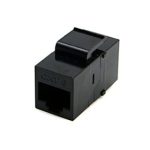 Cat6 Keystone RJ45 Coupler, Unshielded, Female to Female Insert Inline Coupler - Black Supplier in Dubai UAE