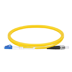 1m (3ft) LC UPC to ST UPC Duplex OS2 Single Mode PVC (OFNR) 2.0mm Fiber Optic Patch Cable Supplier in Dubai UAE
