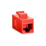 Cat5e Keystone RJ45 Coupler, Unshielded, Female to Female Insert Inline Coupler - Red Supplier in Dubai UAE