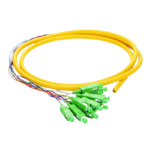 1.5m (5ft) SC APC 12 Fibers OS2 Single Mode Bunch PVC (OFNR) 0.9mm Fiber Optic Pigtail #42310 Supplier in Dubai UAE