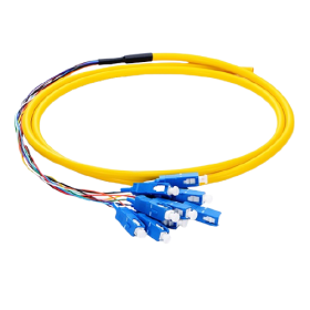 1.5m (5ft) LC UPC 12 Fibers OS2 Single Mode Bunch PVC (OFNR) 0.9mm Fiber Optic Pigtail #42412 Supplier  in Dubai UAE