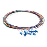 1m (3ft) LC UPC 12 Fibers OS2 Single Mode Unjacketed Color-Coded Fiber Optic Pigtail #42459 Supplier in Dubai UAE