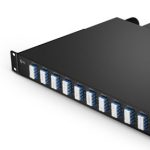 FHU 1U Breakout Cassette, 96 Fibers OS2 Single Mode, Universal Polarity, 12 x MTP®-8 to 24 x LC Quad (Blue), 0.35dB max Supplier in Dubai UAE