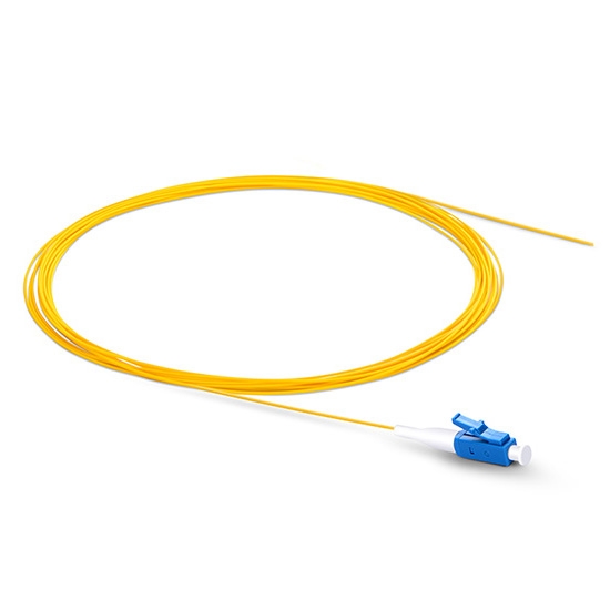 50013.main 1m (3ft) LC UPC Simplex OS2 Single Mode PVC (OFNR) 0.9mm Fiber Optic Pigtail #50013 Supplier in Dubai UAE - Image 1