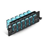 FHD Fiber Adapter Panel, 12 Fibers OM4 MultiMode, 6 x SC UPC Duplex (Aqua) Adapter, Ceramic Sleeve Supplier in Dubai UAE