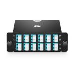 FHD MTP®-24 Cassette, 24 Fibers OM4 Multimode, Type A, MTP® to 12 x LC Duplex (Aqua), 0.35dB max  Supplier in Dubai UAE
