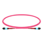 1m (3ft) MTP®- 24 (Female) to MTP®- 24 (Female) OM4 Multimode Elite Trunk Cable, 24 Fibers, Type A, Plenum (OFNP), Magenta Supplier in Dubai UAE