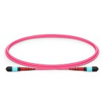1m (3ft) MTP®- 24 (Female) to MTP®- 24 (Female) OM4 Multimode Elite Trunk Cable, 24 Fibers, Type A, Plenum (OFNP), Magenta Supplier in Dubai UAE