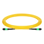 5m (16ft) MTP®-12 (Female) to MTP®-12 (Female) OS2 Single Mode Elite Trunk Cable, 12 Fibers, Type A, Plenum (OFNP), Yellow Supplier in Dubai UAE