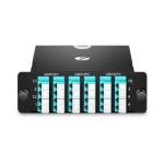 FHD 3 x MTP®-8 Cassette, 24 Fibers OM4 Multimode, Universal Polarity, 3 x 8F MTP® to 6 x LC Quad (Aqua), 0.35dB max Supplier in Dubai UAE