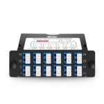 FHD Fiber TAP Cassette, OS2 Single Mode, 12 x LC Duplex Live Ports, 2 x MTP®-12 Male Live Ports, 2 x MTP®-12 Male TAP Ports, 70/30 Split Ratio (Live/TAP), 10/40/100G  Supplier in Dubai UAE