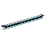 FHU 1U 19'' Fiber Adapter Panel, 96 Fibers OM4 MultiMode, 48 x LC UPC Duplex (Aqua) Adapter, Ceramic Sleeve Supplier in Dubai UAE