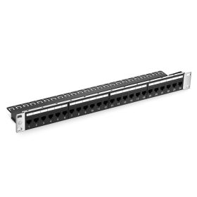 Cat6 Feed-Through Unshielded Patch Panel with Back Bar, 1U 24-Port, Compatible with Cat5e, Cat6, Cat6a, Loaded with Keystones Supplier in Dubai UAE