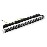 Cat6 Feed-Through Shielded Patch Panel with Back Bar, 1U 24-Port, Compatible with Cat5e, Cat6, Cat6a, Loaded with Keystones Supplier in Dubai UAE