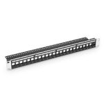 Blank Keystone Shielded/Unshielded Patch Panel with Back Bar, 1U 24-Port, Compatible with Cat5e, Cat6, Cat6a,Cat7 Supplier in Dubai UAE