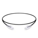 1ft (0.3m) Cat6 Snagless Unshielded (UTP) PVC CM Slim Ethernet Network Patch Cable, Black Supplier in Dubai UAE