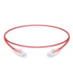 1ft (0.3m) Cat6 Snagless Unshielded (UTP) PVC CM Slim Ethernet Network Patch Cable, Red Supplier in Dubai UAE