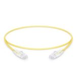 1ft (0.3m) Cat6 Snagless Unshielded (UTP) PVC CM Slim Ethernet Network Patch Cable, Yellow Supplier in Dubai UAE
