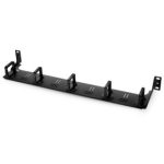 Zero U Horizontal Cable Manager, Steel Frame with 5 Detachable PC Plastic D-rings, Single Sided, for 19" EIA Supplier in Dubai UAE