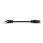 6in (0.15m) Cat6a Snagless Shielded (SFTP) PVC CM Ethernet Network Patch Cable, Black Supplier in Dubai UAE
