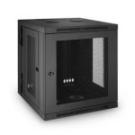 12U GV600-Series 19" 4-Post Wall Mount Cabinet with Vented Front Door, Hinged Back Supplier in Dubai UAE