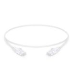 1ft (0.3m) Cat6 Snagless Unshielded (UTP) PVC CM Slim Ethernet Network Patch Cable, White Supplier in Dubai UAE