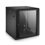 12U GW600-Series 19" 4-Post Wall Mount Cabinet with Glass Front Door Supplier in Dubai UAE