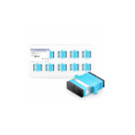 SC/UPC to SC/UPC 10G Duplex OM3 Multimode Plastic Fiber Optic Adapter/Coupler with Flange, Aqua (10pcs/Pack) #76110 Supplier in Dubai UAE