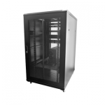 ExTell Network Server Cabinet with glass front door height 42U width 800mm depth 1000mm with 4 way fan unit black - E413428103 Supplier in  Dubai UAE