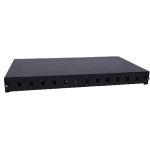Datacom DC-PPU-19-FO-12LCD-B   12 PORT RACK MOUNT PATCH PANELS LC DUPLEX WITH SPLICE TRAY BLACK Supplier in Dubai UAE
