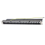 Datacom DC-PPU19-24BK-SH	1U 24 PORT SHIELDED UN LOADED PATCH PANEL WITH REAR SUPPORT - BLACK Supplier in Dubai UAE