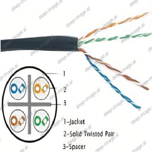 6baf6236-4858-47f4-94d0-dc64eb2d8373 i-Networks travelling cable category 6UTP stranded 4-pair 7x0.20mm Copper twin steel black PVC Supplier in Dubai UAE - Image 1