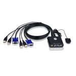 Aten CS22U 2-Port USB Cable KVM Switch with Remote Port Selector - Black | CS22U Supplier in Dubai UAE