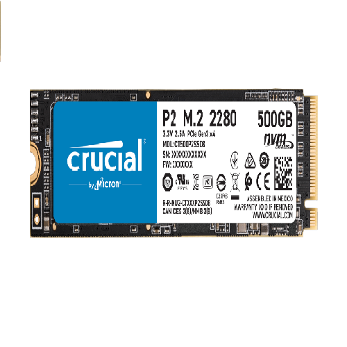 CT500P2SSD8 Crucial P2 500GB 3D NAND NVMe PCIe M.2 SSD | CT500P2SSD8 Supplier in Dubai UAE - Image 1