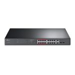 TP-LINK 16-Port 10/100Mbps + 2-Port Gigabit Unmanaged PoE Switch (TL-SL1218MP) Supplier in Dubai UAE