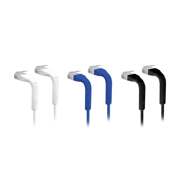 UF_Cable_White_Blue_Black_Angle_d2585cff-8ef6-4056-b0a3-8d5c0f4714db_grande (1) UniFi U-Cable-Patch- RJ45-50 UniFi Patch Cable with bendable booted RJ45, 0.1M, white, 50pack Supplier in Dubai UAE - Image 1