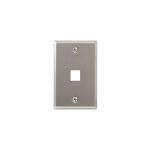 ExTell EMOF09016S ECXFP0926 Right Angle Faceplate SnapIn Shutter 1 Port Brushed Stainless Steel Price in Dubai UAE