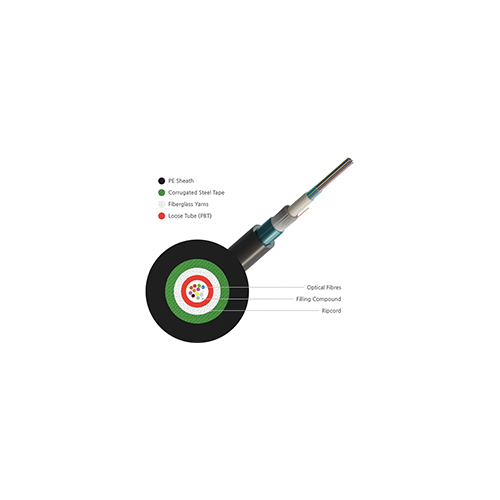 6C OM3, D UT Steel Armored OD FO Cable ExTell EM4DLPUA-FC006 6C OM4 D UT Steel Armored OD FO Cable Price in Dubai UAE - Image 1
