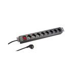 ExTell EPDHSC08-SC-13-BK Basic PDU Schuko Type 8 Outlets Schuko Input Plug in Dubai UAE