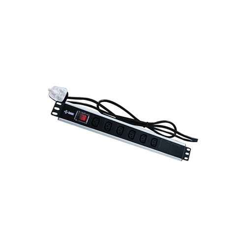 EPDHUK06-IEC-13-BK ExTell EPDHUK06-IEC-13-BK Basic PDU UK Type 6 Outlets IEC Input Plug in Dubai UAE - Image 1