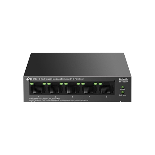 LS105LP TP-Link LS105LP 5-Port 10/100Mbps Desktop Switch with 4-Port PoE Price in Dubai UAE - Image 1